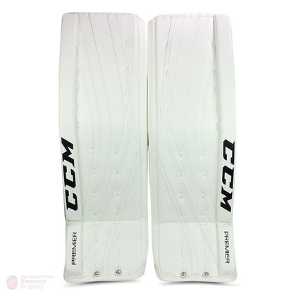 CCM Premier Pro Senior Ice Hockey Goalie Pads 34"+2 White